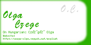 olga czege business card